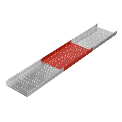 Лоток листовой перфорированный 600х100 L3000 сталь 1.5мм "БЫСТРЫЙ МОНТАЖ ПЛЮС" LPplus100-600-1.5-3000 оцинк. КМ PL0289 фото 3