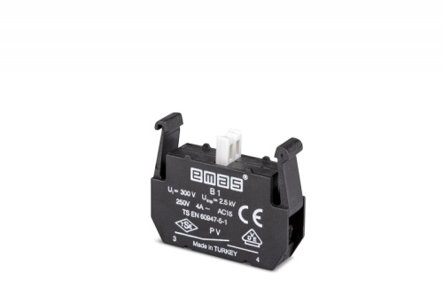 Блок-контакт PVB1 (1НО) | код PVB1 | EMAS