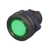 Головка кнопки плоская прозрачная без фиксации, зеленая | код M22P-FMLGP | DKC