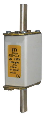 Предохранитель NH-1C gR-PV 125A 750V DC | код 004110517 | ETI