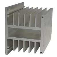 Радиатор охлаждения воздушный двусторонний пассивного охлаждения RUICHI 115х100х80 мм, алюминиевый | код 63064 | Ruichi