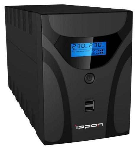 Источник бесперебойного питания Smart Power Pro II Euro 1200 720Вт 1200В.А черн. | код 1029740 | IPPON