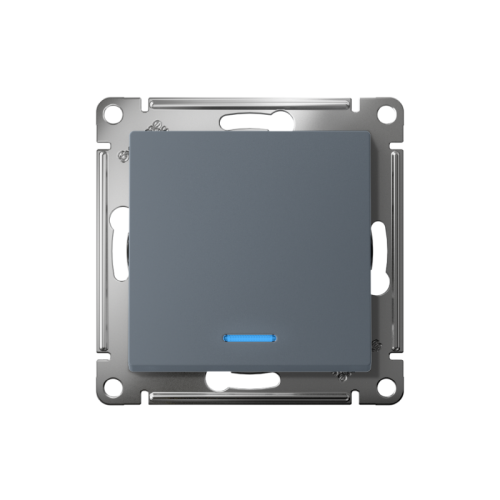 ATLASDESIGN 1-клавишный ПЕРЕКЛЮЧАТЕЛЬ с подсветкой, сх.6а, 10АХ, быстрозажимные клеммы, ГРИФЕЛЬ | код ATN000763S | Systeme Electric