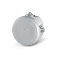 Коробка распред. круглая, d65x40mm, вводы 4x23mm(PG16), IK04, GW 650°C, IP55, серия SCABOX | код 680.001 | Scame