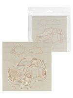 Доска для выжигания, Автомобиль, 150х150 мм, 1 шт., пакет, TDM | код SQ1025-1102 | TDM