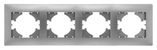 Рамка 4-м Bravo серебр. | код С1040-004 | GUSI