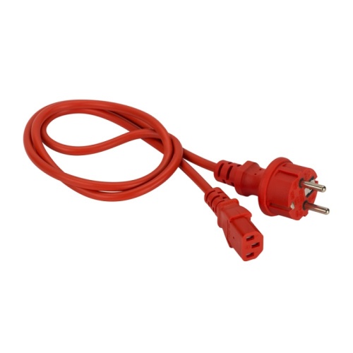 Шнур питания C13-Schuko прямая, 3х0.75, 220В, 10А, красный, 1 метр | код LAN-PP13/SH-1.0-RD | LANMASTER Шнур питания C13-Schuko прямая, 3х0.75, 220В, 10А, красный, 1 метр | код LAN-PP13/SH-1.0-RD | LANMASTER