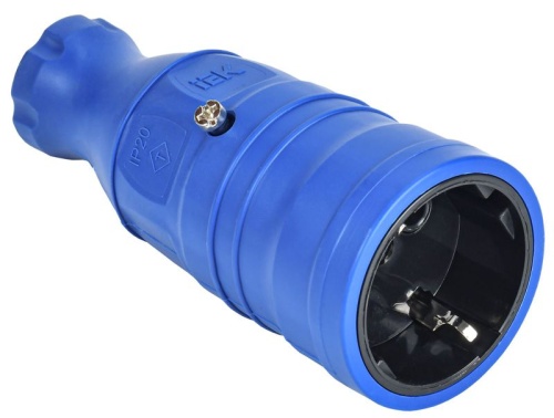 OMEGA Розетка переносная РБп14-1-0м IP20 синяя | код OM-KR20-16-20-P1-00-K07 | IEK OMEGA Розетка переносная РБп14-1-0м IP20 синяя | код OM-KR20-16-20-P1-00-K07 | IEK