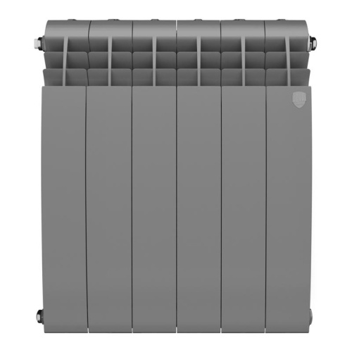 Радиатор биметаллический секционный 500/87/6 боковое подключение цвет Silver Satin | код. НС-1176318 | Royal Thermo фото 2