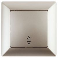 Переключатель Intro Solo 4-103-04 одноклавишный 10А-250В, IP20, СУ, шампань | код Б0053580 | ЭРА