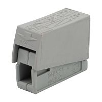 Строительно-монтажная клемма СМК 224-101 для светильника на 1 проводник (1,0-2,5)/(0,5-2,5) мм кв, серая (100 шт./уп.) REXANT | код 07-2401 | REXANT