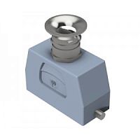 Крышка на кабель, разъема REVOS, Size 16, без уплотнителя, без защелки, 1 кабельный ввод с разгрузкой на изгиб IP54 M25x1,5, с верхним расположением, материал корпуса: алюминиевый сплав | код 71.352.1635.3 | Wieland