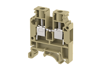 Клемма проходная винтовая 6 мм2, на 2 подключения, хаки KUT6N(K) | код 1104010006 | Elmex