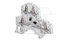 Клемма ZK6-BL/8 пружинный зажим, для нейтрали, 2 контакта, 41А, 1000В, синий | код 70802000 | Entrelec