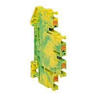 Клеммная колодка пружинная двухуровневая 2.5 Push-in земля | код PIT-2,5-double-pe | EKF