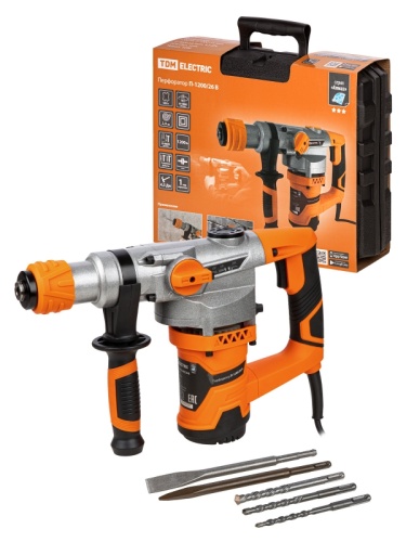 Перфоратор П-1200/26 В, 1200 Вт, 0-1000 об/мин, 0-4600 уд/мин, 4.5 Дж, SDS-Plus, кейс Алмаз TDM | код SQ1087-0104 | TDM