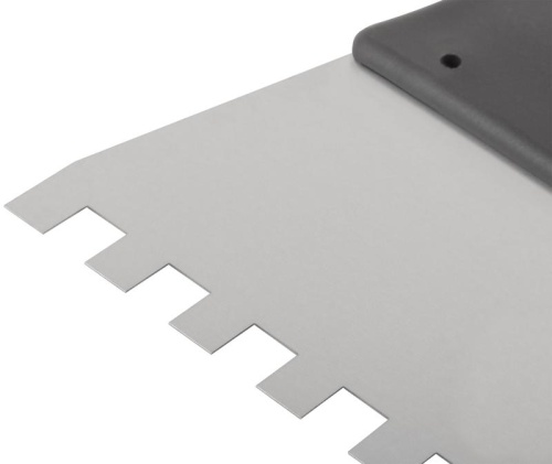 Шпатель фасадный нержавеющий зубчатый 250 мм / зуб 8 мм | код 6608 | FIT фото 7