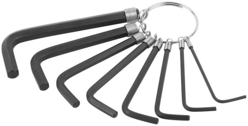 Ключи шестигранные на кольце, 8 шт (1.5-6 мм) | код 64163 | FIT