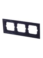 Рамка 3-постовая, серия axcent, цвет чёрный 1723-281 | код 2CKA001754A4411 | ABB