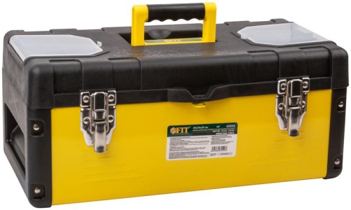 Ящик для инструмента пластик. 18дюйм ( 450х240х200мм ) металл.замки стенки стальные FIT 65592 фото 2 Ящик для инструмента пластик. 18дюйм ( 450х240х200мм ) металл.замки стенки стальные FIT 65592 фото 2