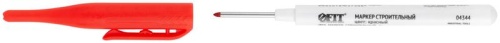 Маркер строительный перманентный, тонкий, удлиненное перо, красный | код 4344 | FIT Маркер строительный перманентный, тонкий, удлиненное перо, красный | код 4344 | FIT