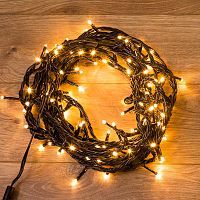 Гирлянда Твинкл Лайт 20 м, черный ПВХ, 200 диодов, цвет теплый белый | код 303-146 | NEON-NIGHT