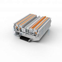 Клемма push-in c ножевым размыкателем 3 контакта 2,5 мм2, серая | код TPI2,5TWDC | ПРОВЕНТО