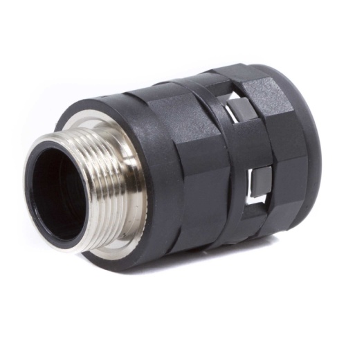 Муфта труба-коробка с металлической резьбой DN 10 мм, М16х1,5, полиамид, цвет черный | код PAS10M16N | DKC