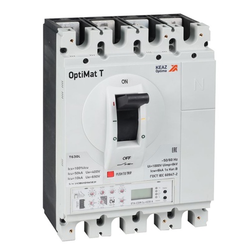 Выключатель автоматический OptiMat T250V ETN 125A 4P | код 356688 | КЭАЗ