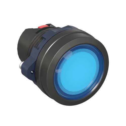 Головка кнопки плоская прозрачная с фиксацией, синяя | код M22P-FLLBP | DKC Головка кнопки плоская прозрачная с фиксацией, синяя | код M22P-FLLBP | DKC