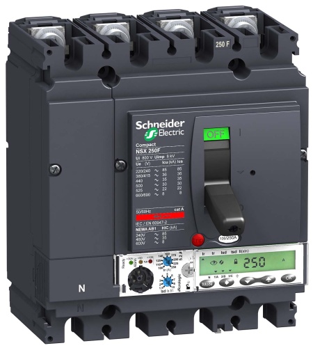 Автоматический выключатель 4П4Т MICR. 5.2A 100A NSX250B | код. LV431157 | Schneider Electric 