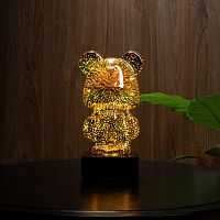 Ночник светодиодный "Стеклянный медведь" Rexant 75-0603