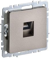 BRITE Розетка компьютерная двойная RJ45 кат.5E РК10-2-БрШ шампань | код BR-K20-1-K37 | IEK