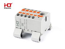 Распределительный Блок ПНК-15 вводной провод 6 мм2 /отходящие провода 10x2.5мм2 крепление F-NS35 HLT | код 081-27-021 | HLT