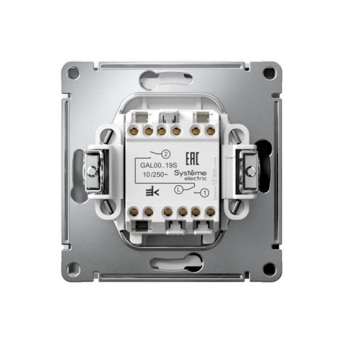 Выключатель для жалюзи 2-кл. ArtGallery 2х (сх. 4) 10А быстрозажим. клем. механизм бел. SE GAL000119S фото 5