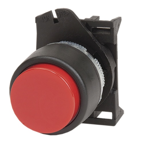 Кнопка выпуклая прозрачная без фиксации, красная | код ABDLR1 | DKC