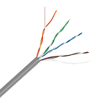 Кабель LANMASTER UTP, 4 пары, кат. 5Е, 350Mhz, LSZH, серый, 305 м | код LAN-5EUTP-LSZH-GY | LANMASTER