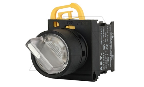 Переключатель PB3E, белый, 0-I, фиксация, 1NO, 6A 230VAC/24VDC, с подсветкой без LED, 22mm, IP65 | код PB3E-X21S10S/W00m | АРТ Переключатель PB3E, белый, 0-I, фиксация, 1NO, 6A 230VAC/24VDC, с подсветкой без LED, 22mm, IP65 | код PB3E-X21S10S/W00m | АРТ