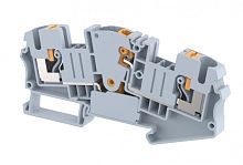 Клемма проходная PUSH-IN 6 мм2, с размыкателем, на 2 подключения, красная PQD6-RED | код 3104120002 | Elmex