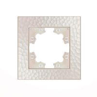 Рамка фактурная 1 пост UNIVersal Афина жемчуг (еврослот) | код A10053-OBr | Universal
