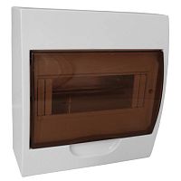 Распределительный щит RUICHI ЩРН-П-8 навесной, прозрачный, чёрная дверь, IP40 | код 113204 | Ruichi