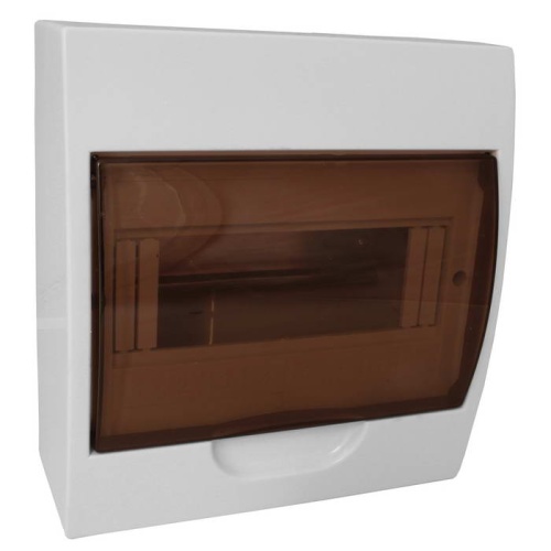 Распределительный щит RUICHI ЩРН-П-8 навесной, прозрачный, чёрная дверь, IP40 | код 113204 | Ruichi Распределительный щит RUICHI ЩРН-П-8 навесной, прозрачный, чёрная дверь, IP40 | код 113204 | Ruichi