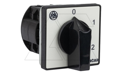 Переключатель PS 16 123 U, 2P, 20A, тип 0-1-2, 2NO на 1_2, на дверь, фронт IP40 | код EAC631177R | Rade Koncar