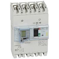 Автоматический выключатель DPX3 160 -  термомагн. расц. - с диф. защ. - 16 кА - 400 В~ - 4П - 80 А | код. 420034 | Legrand 