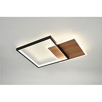 Светильник светодиодный Ferre CLL-1-60-RC BK+Wood 60Вт 3000К-6000К 450х350х60 с пультом ДУ черн./дерево Эра Б0069758