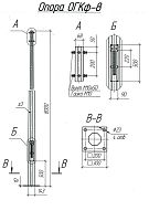 Опора ОГКф-8 (3мм 68/143 фл.300х10 мц. 200 отв. 23х4) гор. оцинк. | код МК 90313 | UMECON