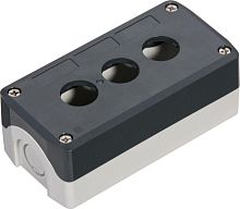 Пост кнопочный SALD03, 3 отверстия, серый | код SALD03 | Systeme Electric