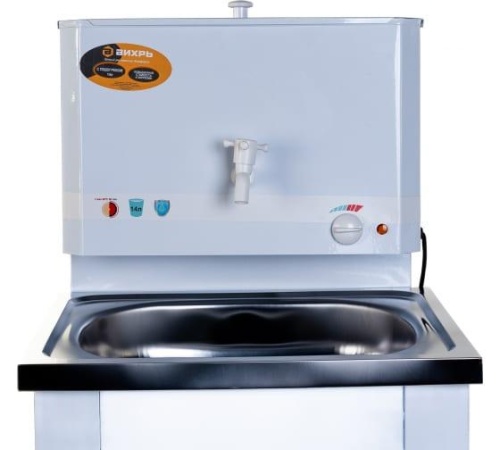 Умывальник дачный КОМФОРТ, с подогревом, нержавеющая мойка, цвет белый, , Шт | код 74/4/6 | ВИХРЬ фото 2