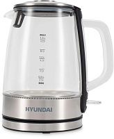 Чайник электрический Hyundai HYK-G2403 1.5л. 2200Вт черный/серебристый корпус: стекло/пластик | код 1911730 | HYUNDAI