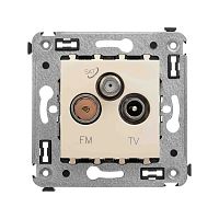 Розетка TV-FM-SAT в стену, Avanti, Ванильная дымка | код 4405533 | DKC